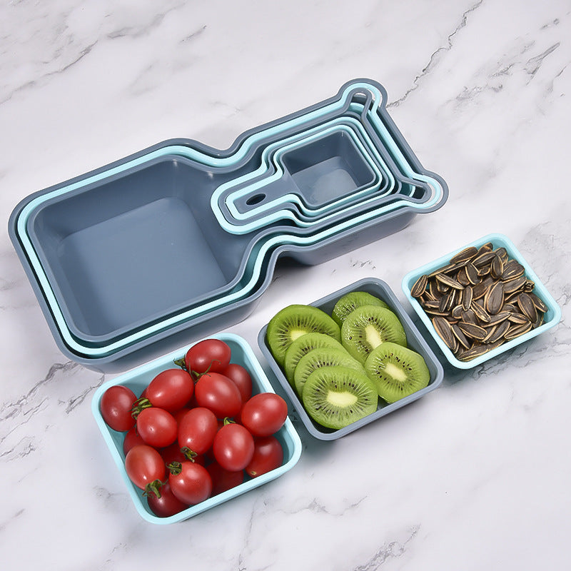 Multi-layer Compartment Snack Storage Box